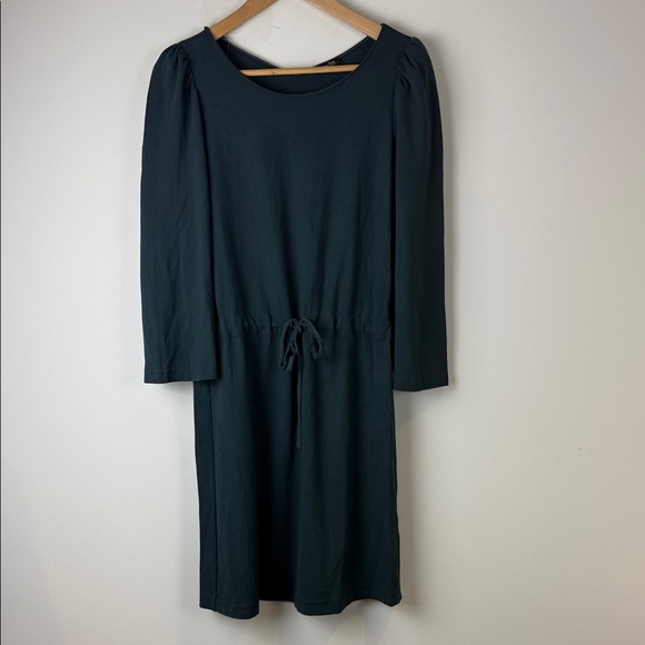Massimo Dutti Dress Dark Green Drawstring Waist Size Small - Picture 2 of 8
